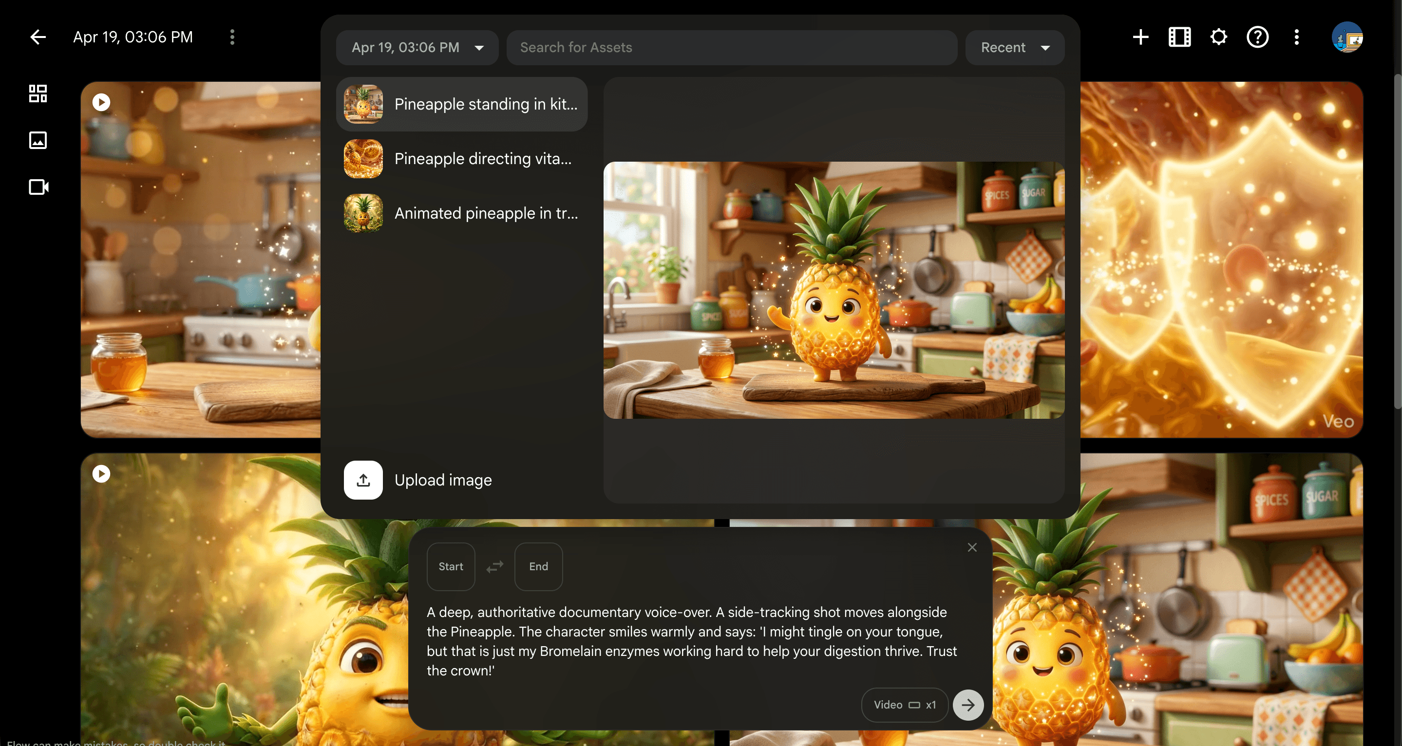 Selecting image reference for video generation