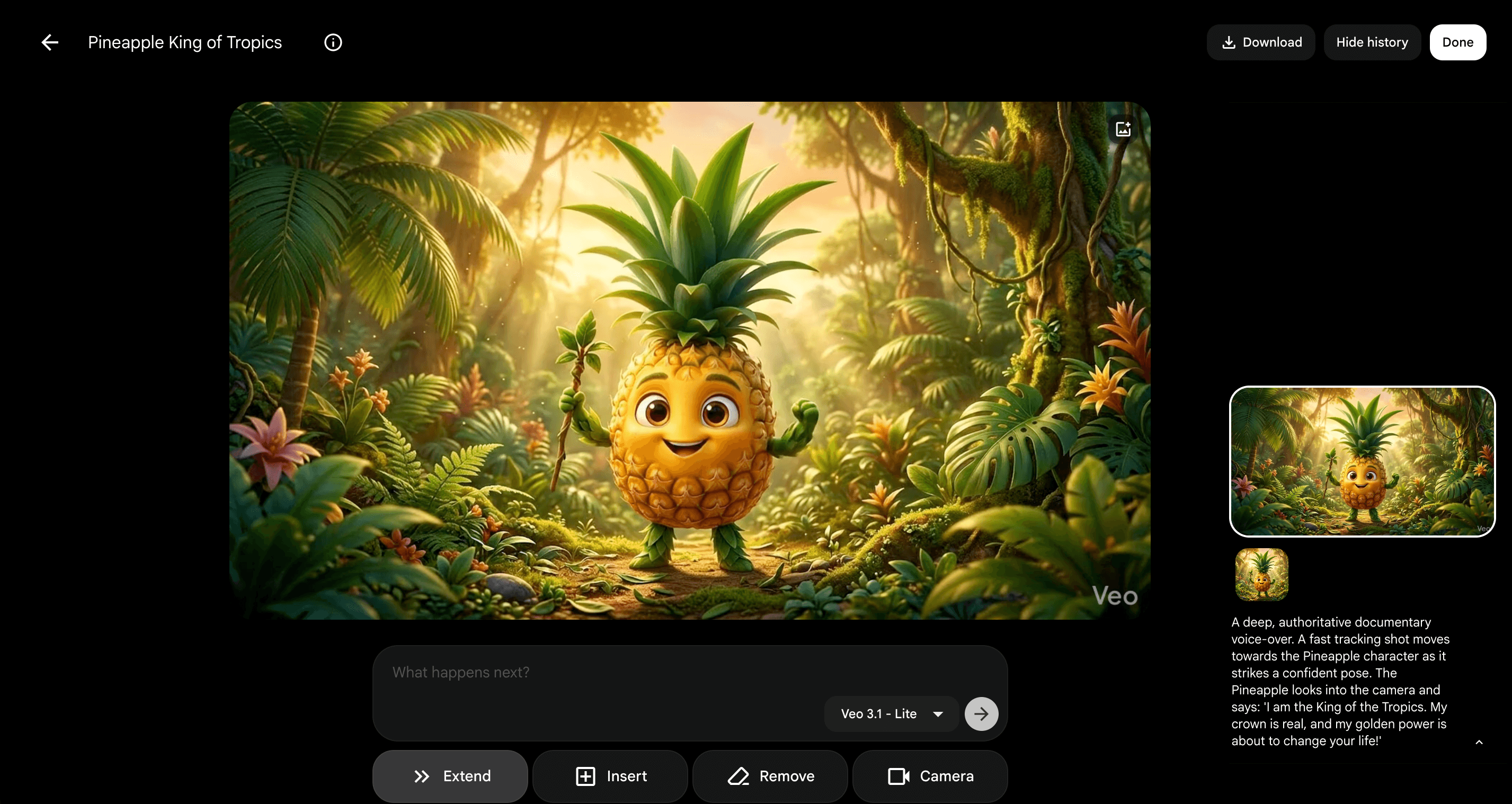 AI video generation process